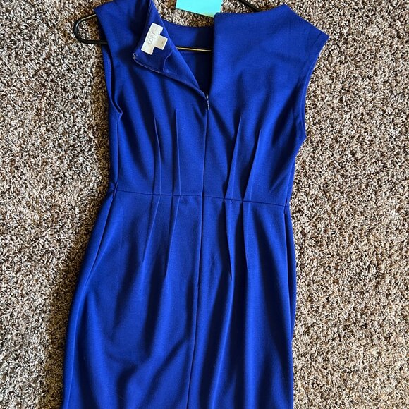 LOFT Cobalt Blue Sleeveless Midi Dress Size 0P - Picture 11 of 11